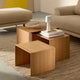 Ensemble de 3 tables gigognes KAVE HOME Litto en placage de chêne (60 x 40 / 51 x 36 / 42 x 31 cm)