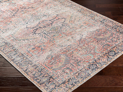 Tapis Vintage Lavable en Machine Rose Rotterdam