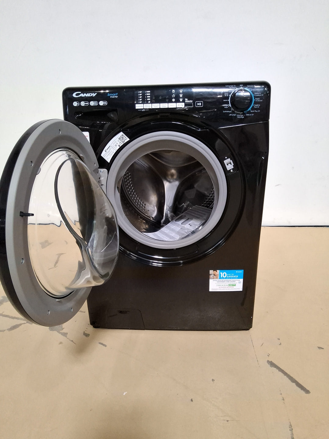 Lave-linge Hublot CANDY CS 1411TXMBBE/FR 11kg Noir Classe A
