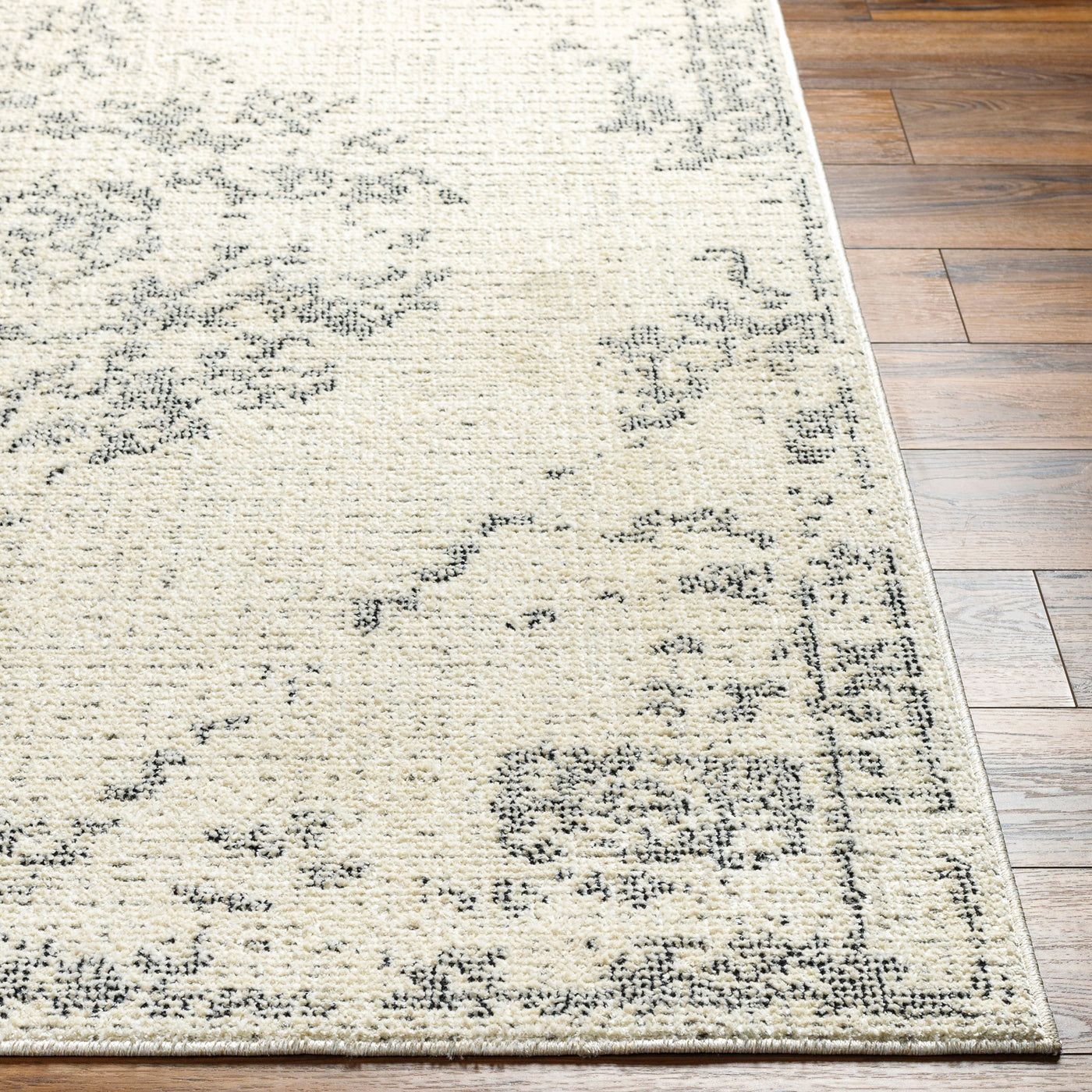 Tapis de Couloir Vintage Oriental Ivoire/Gris Otsu
