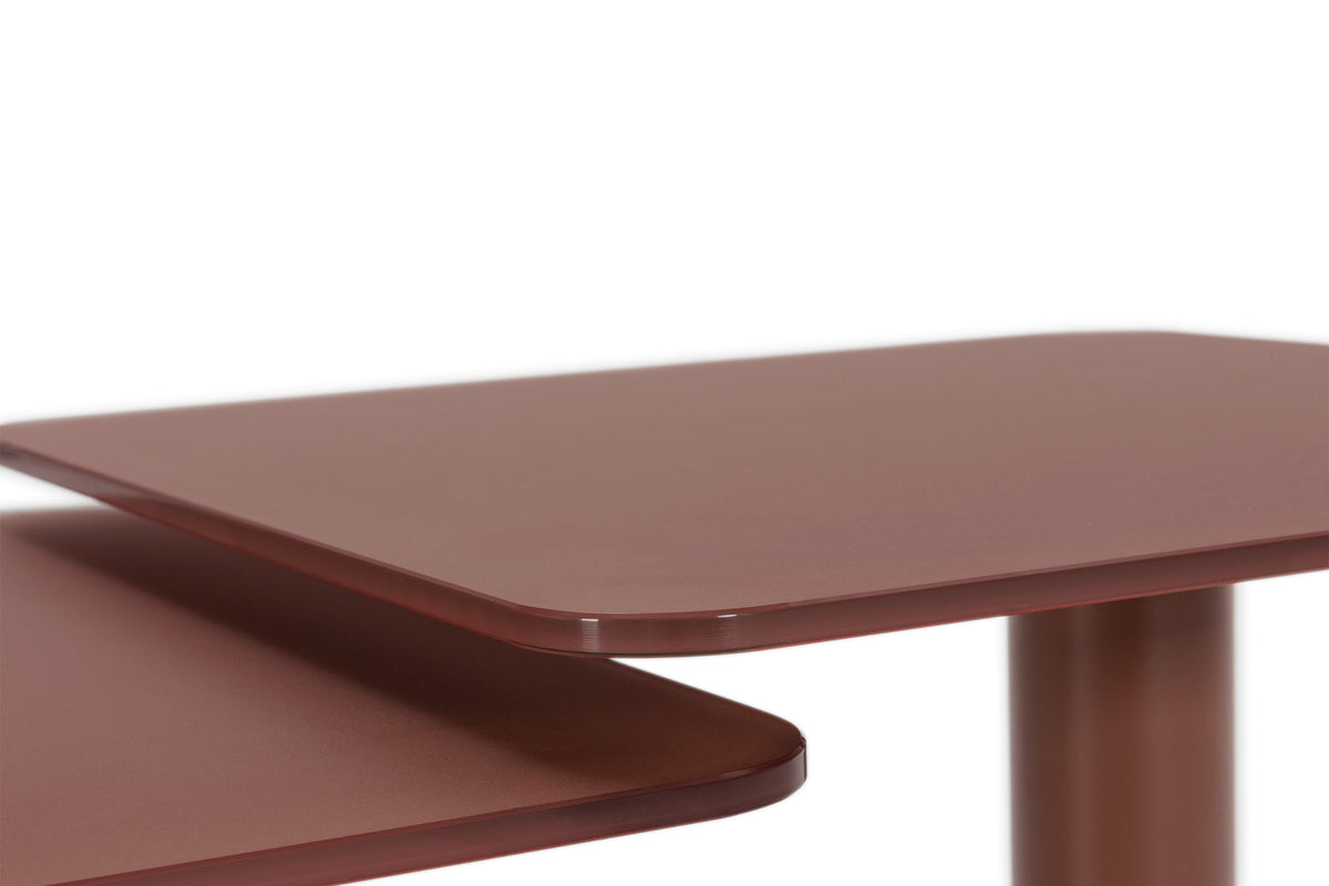 Table basse carrée CASANOVA Liro terracotta en pierre frittée — photo produit