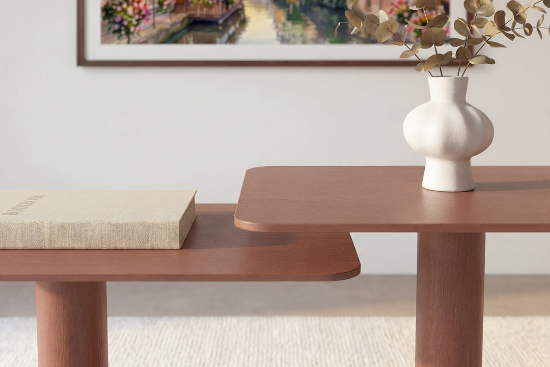 Table basse carrée CASANOVA Liro terracotta en pierre frittée — photo produit
