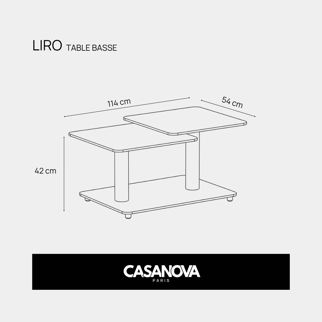 Table basse carrée CASANOVA Liro terracotta en pierre frittée — photo produit