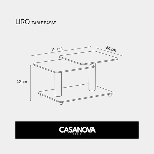 Table basse carrée CASANOVA Liro terracotta en pierre frittée — photo produit