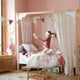 Lit à baldaquin enfant LIGNE ROMANCE Blanc – Vertbaudet