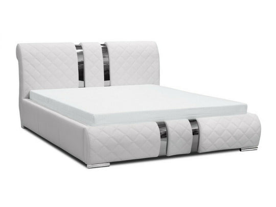 Lit coffre MOBILIER 1 Arsis en écocuir blanc 180x200cm
