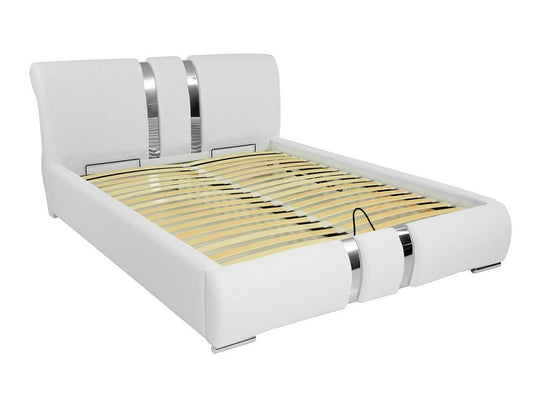 Lit coffre MOBILIER 1 Arsis en écocuir blanc 180x200cm