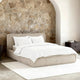 Lit coffre CASANOVA Capucine en velours côtelé beige 180x200cm