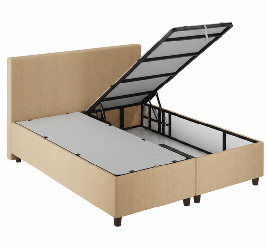 Lit coffre Le Roi du Matelas Alpha sable 160x200cm