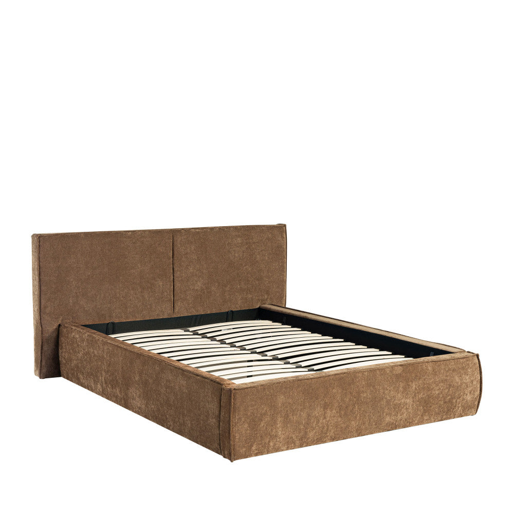 Lit coffre DRAWER Liberia 140x190cm marron