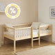 Drawer-Lit pour enfant avec échelle en bois 90x190cm : Couleur - Naturel