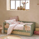 Lit enfant VERTBAUDET Poésie 70x140 cm avec tiroir en cannage vert