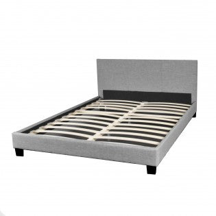 Lit avec sommier Weber DUBLIN 140x190cm gris clair — photo produit