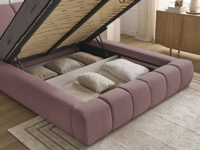Lit coffre BOBOCHIC Denali rose 160x200 jamais utilisé — photo produit