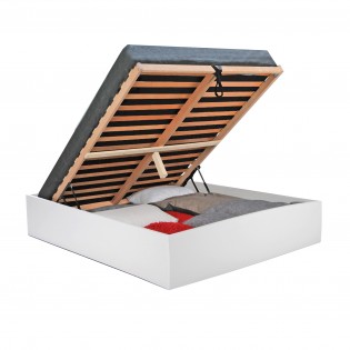 Lit coffre Weber BILBAO 140x190 blanc — photo produit