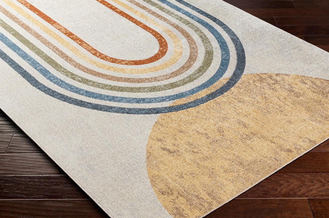 Tapis Scandinave Moderne Lavable en Machine Multicolore/Beige Ozu