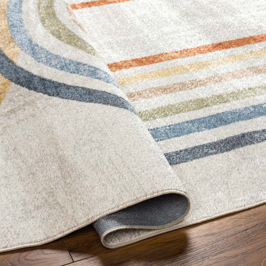 Tapis Scandinave Moderne Lavable en Machine Multicolore/Beige Ozu