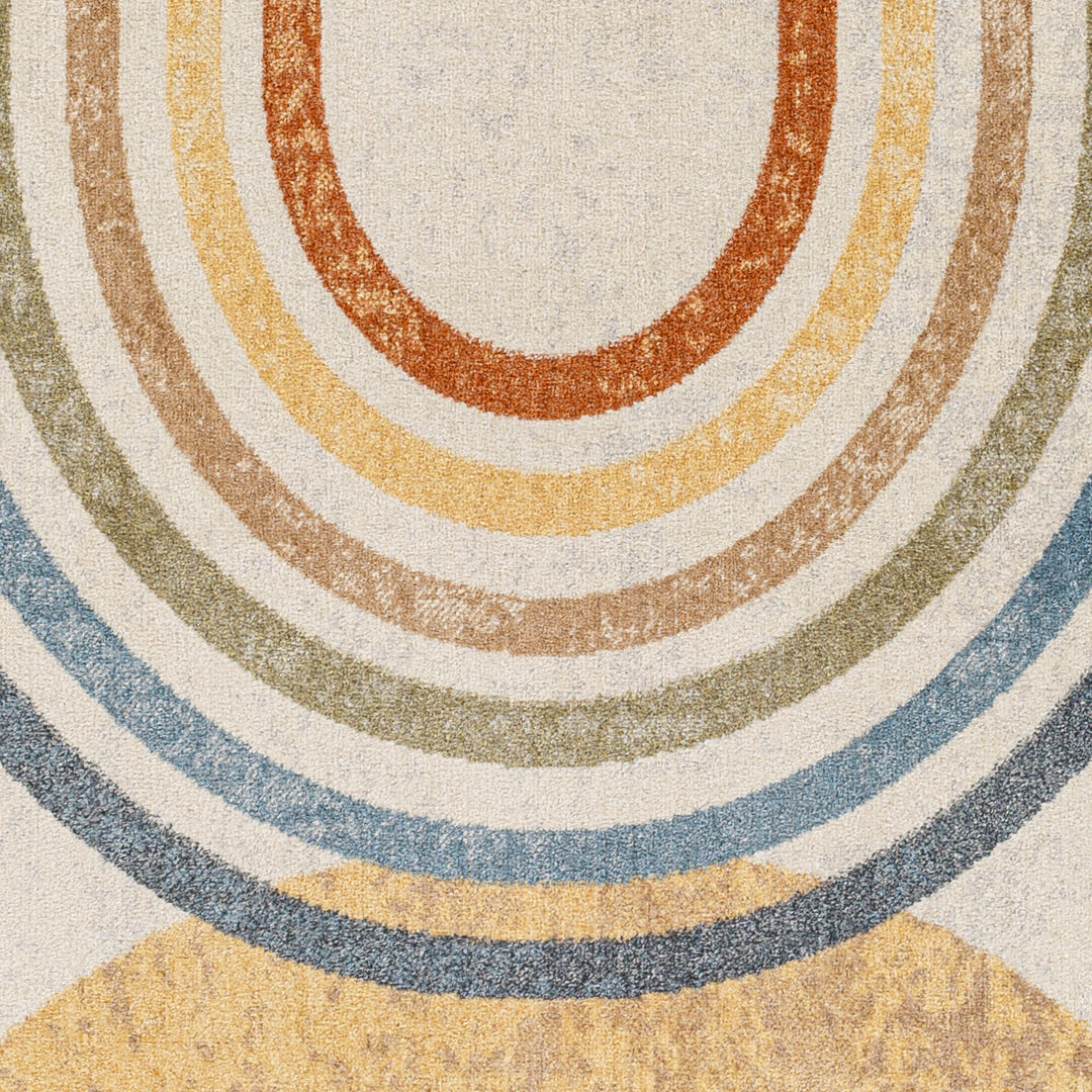 Tapis Scandinave Moderne Lavable en Machine Multicolore/Beige Ozu