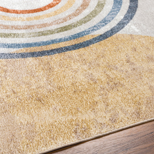 Tapis Scandinave Moderne Lavable en Machine Multicolore/Beige Ozu
