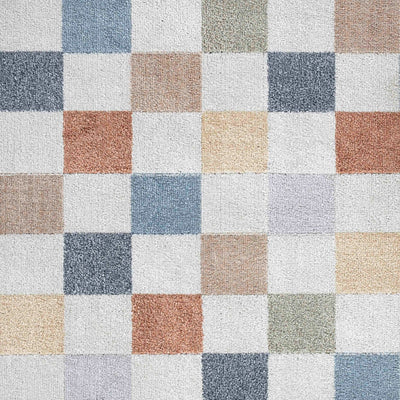 Tapis Scandinave Lavable en Machine Multicolore/Rouge Cleveland