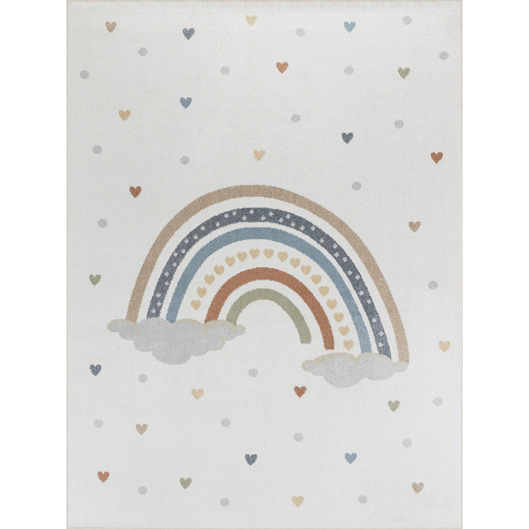 Tapis Enfant Lavable en Machine Arc-en-Ciel Multicolore/Orange Arcadia