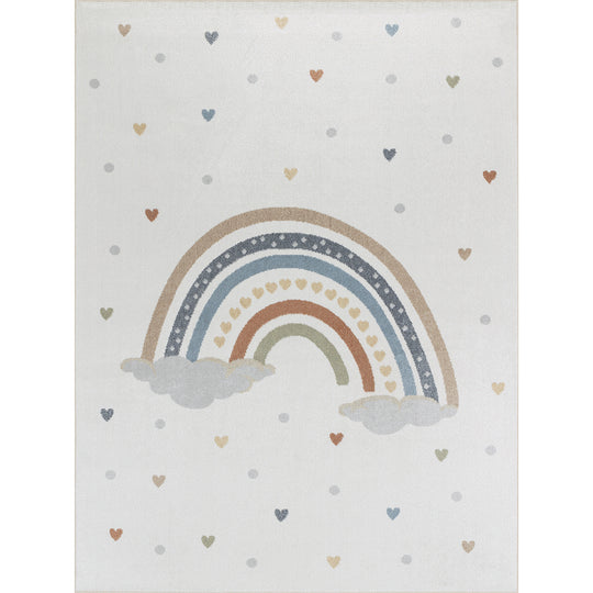 Tapis Enfant Lavable en Machine Arc-en-Ciel Multicolore/Orange Arcadia