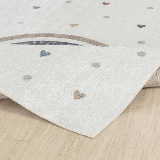 Tapis Enfant Lavable en Machine Arc-en-Ciel Multicolore/Orange Arcadia