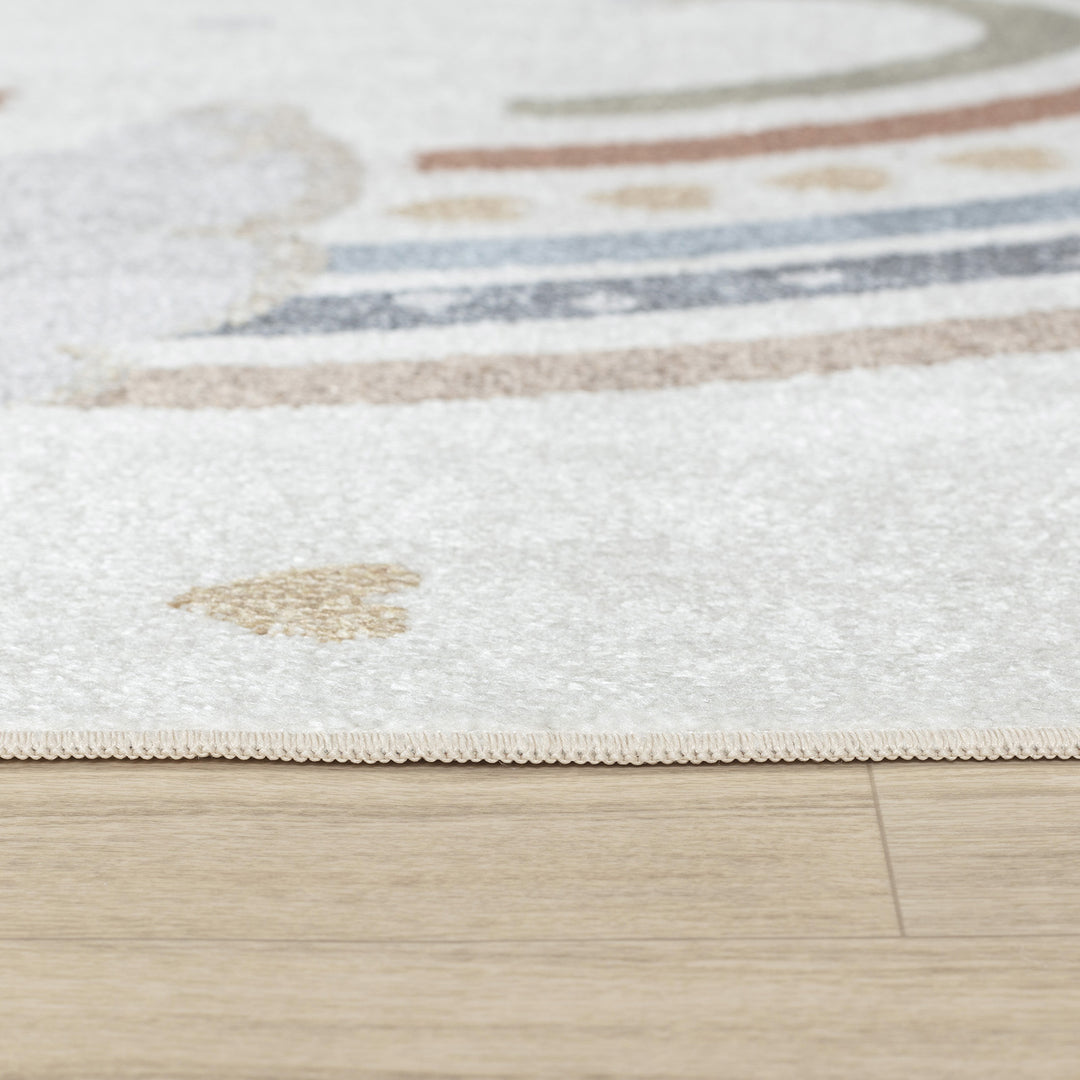 Tapis Enfant Lavable en Machine Arc-en-Ciel Multicolore/Orange Arcadia