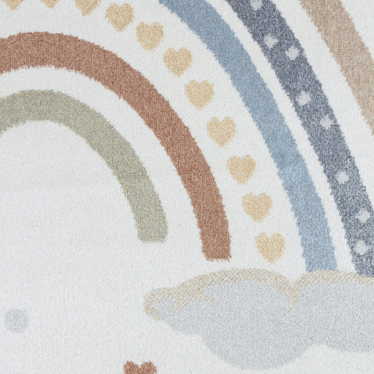 Tapis Enfant Lavable en Machine Arc-en-Ciel Multicolore/Orange Arcadia