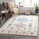 Tapis Shaggy Bohème Multicolore/Blanc Galesburg