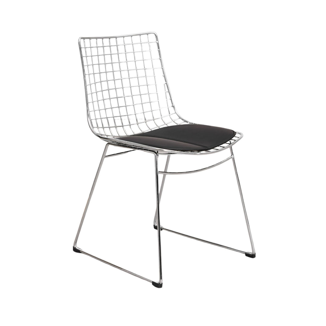 Lot 2 chaises SKLUM Renee en acier chromé