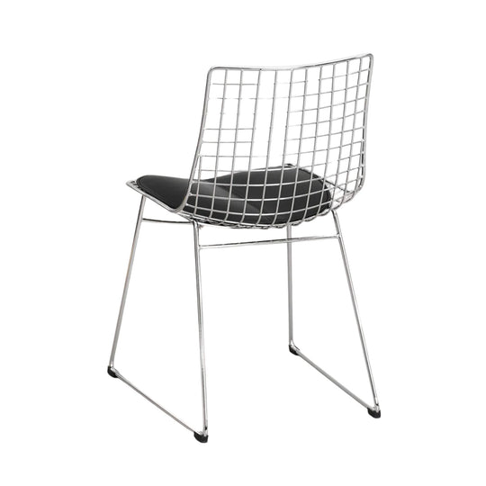 Lot 2 chaises SKLUM Renee en acier chromé