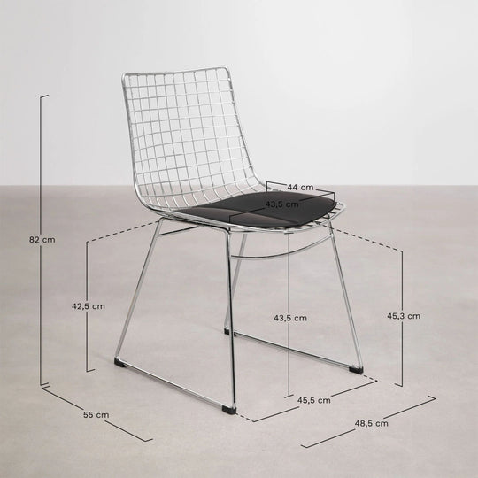 Lot 2 chaises SKLUM Renee en acier chromé