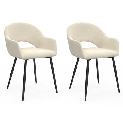 Lot de 2 chaises Rebecca Beige