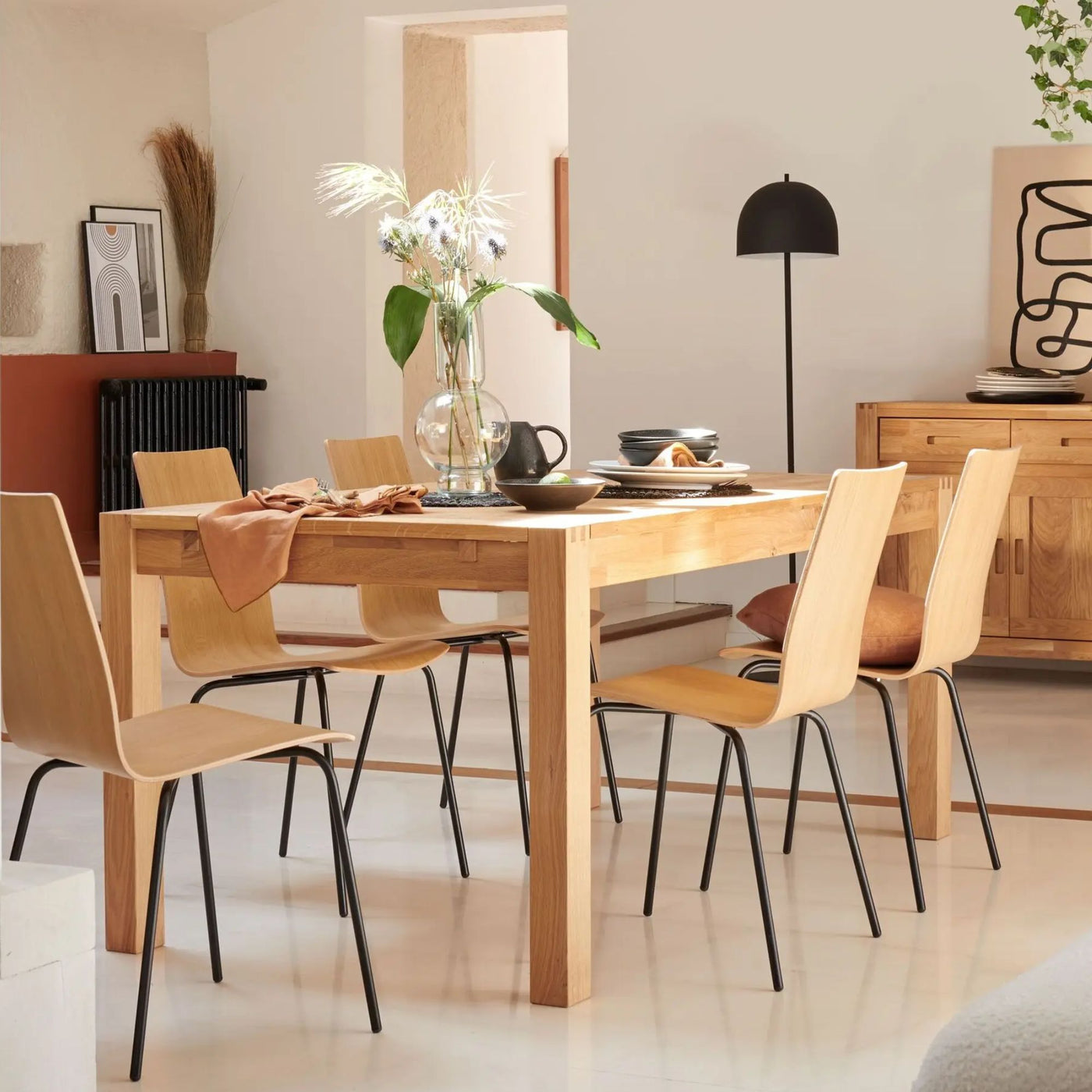 Lot de 2 chaises CAMIF Reda en chêne