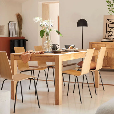 Lot de 2 chaises CAMIF Reda en chêne