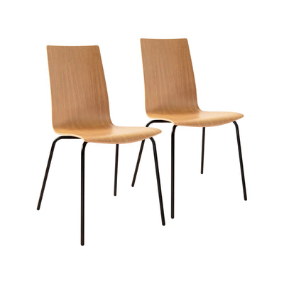 Lot de 2 chaises CAMIF Reda en chêne