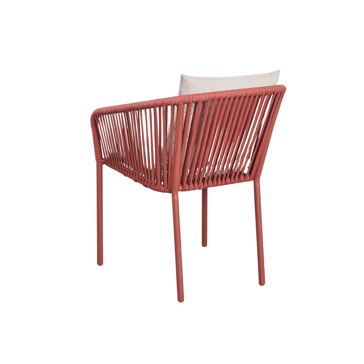 Lot de 2 chaises de jardin SKLUM Arhiza empilables avec accoudoirs en corde tressée terracotta