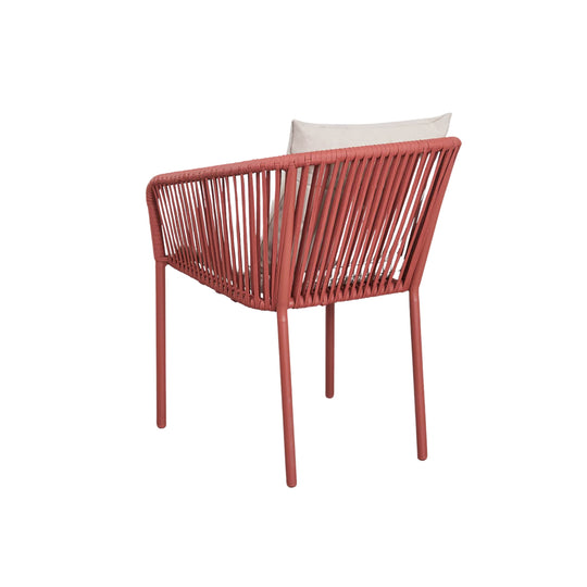 Lot de 2 chaises de jardin SKLUM Arhiza empilables avec accoudoirs en corde tressée terracotta