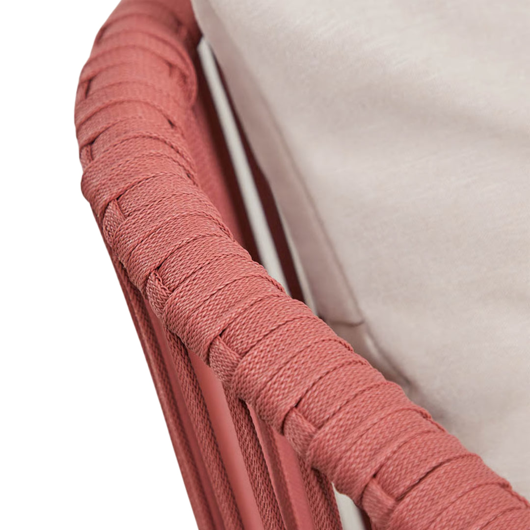 Lot de 2 chaises de jardin SKLUM Arhiza empilables avec accoudoirs en corde tressée terracotta