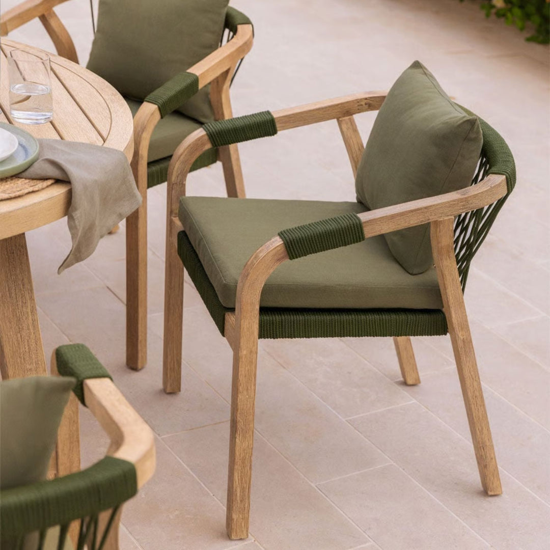 Lot de 2 chaises de jardin SKLUM Dubaï avec accoudoirs en bois d'acacia