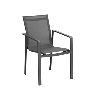 Lot de 2 chaises de jardin SKLUM Eika en aluminium grise graphite
