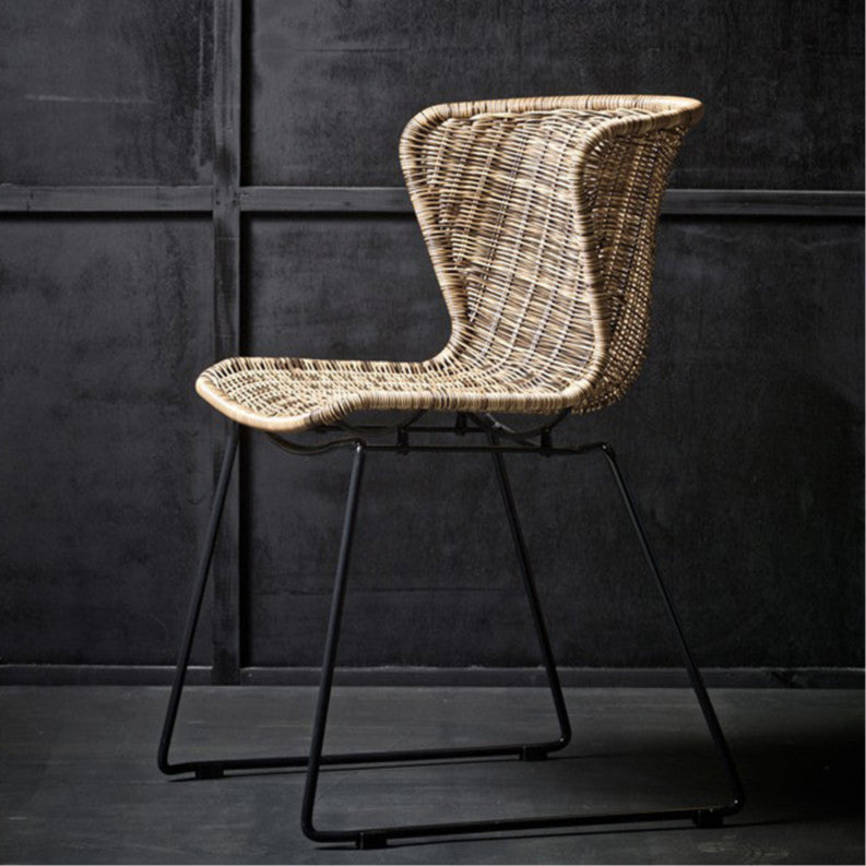 Lot de 2 chaises DRAWER Wings Naturel indoor/outdoor en résine tressée