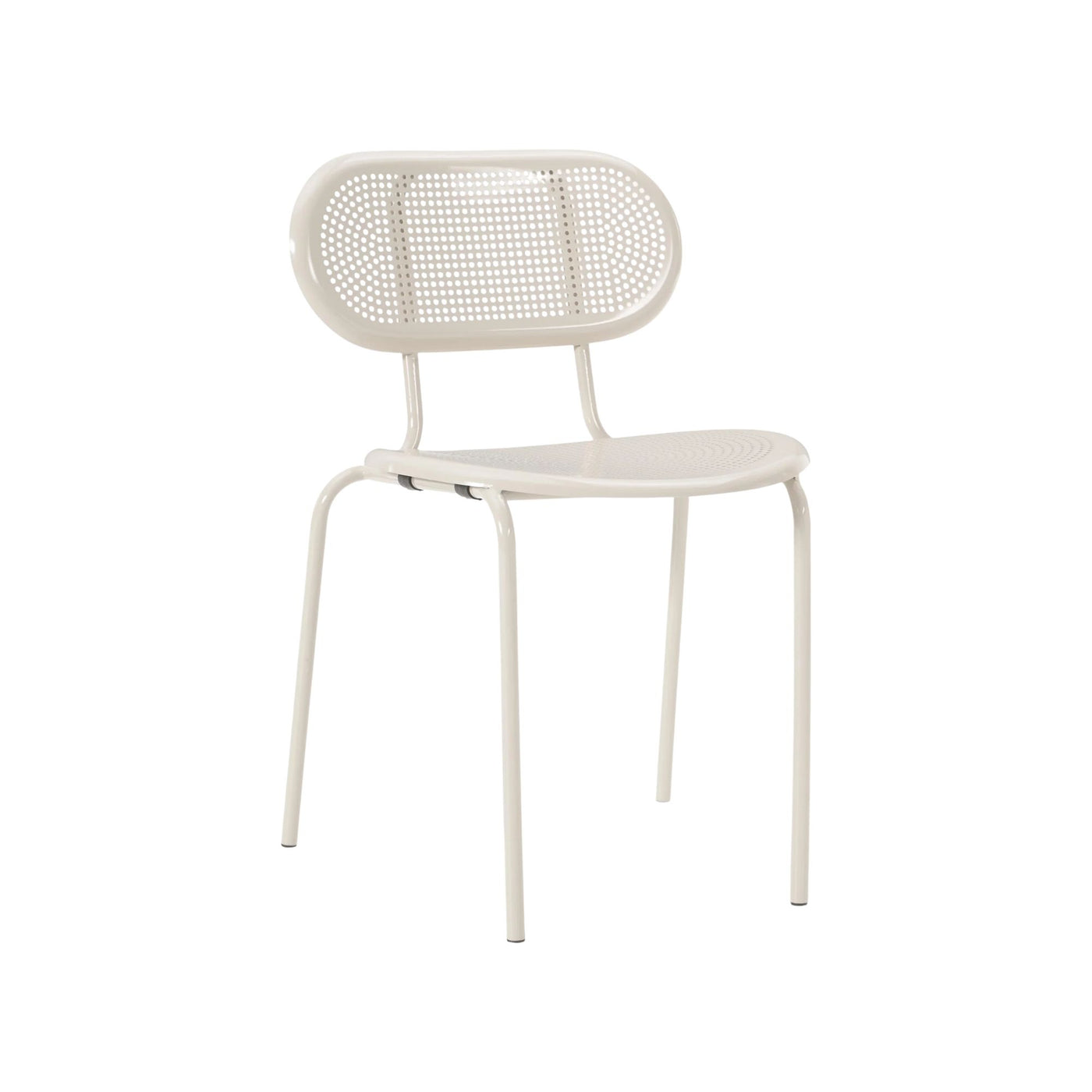 Lot de 2 Chaises KAVE HOME Kumi en acier inoxydable Beige