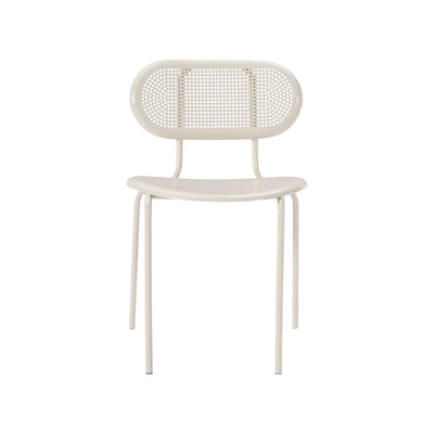 Lot de 2 Chaises KAVE HOME Kumi en acier inoxydable Beige
