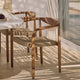 Lot de 2 chaises SKLUM Mallory en bois d'acacia et tissu bouclé