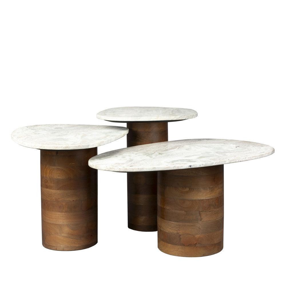 Lot de 3 tables gigognes DRAWER - SUKI