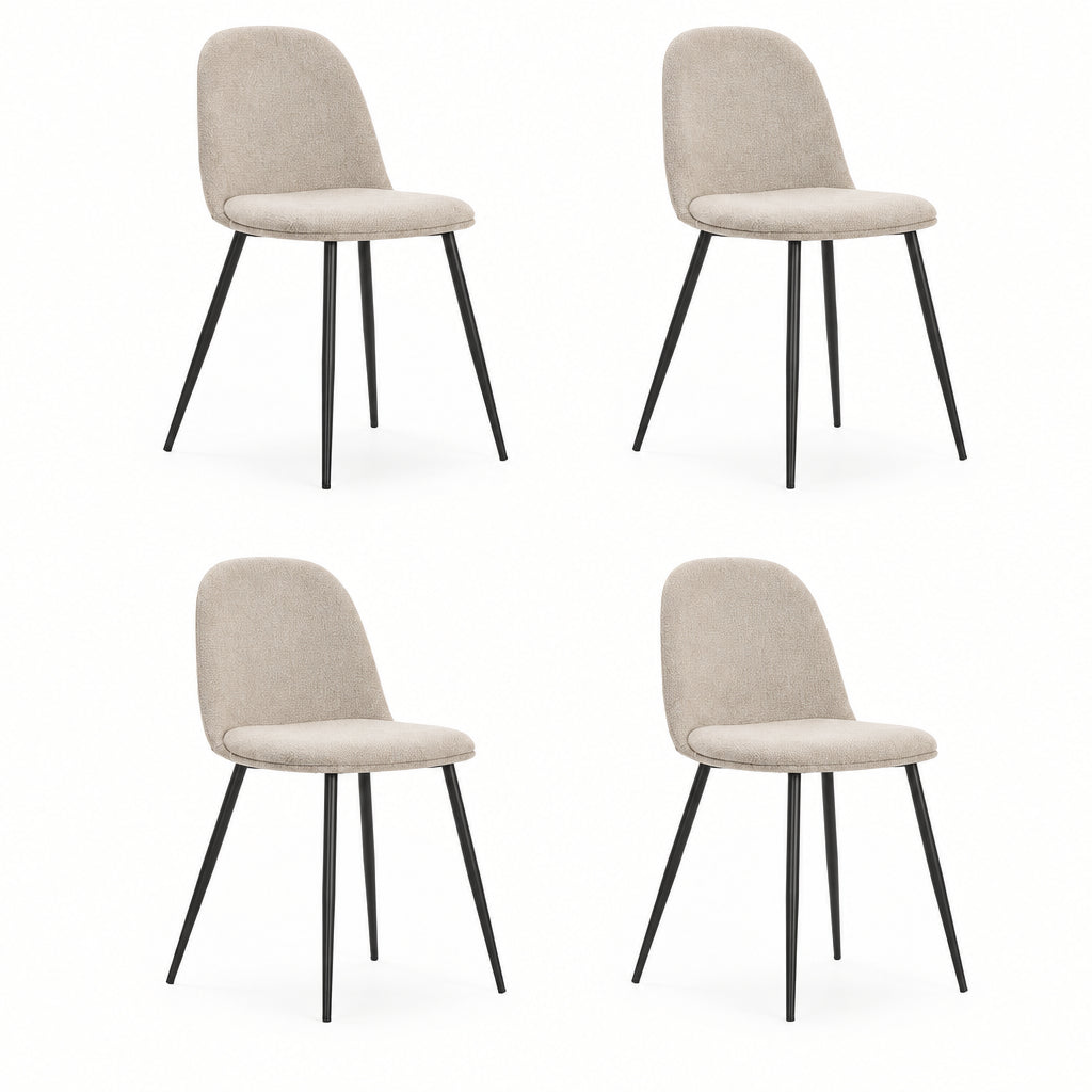 Lot de 4 chaises CASANOVA Livo beige