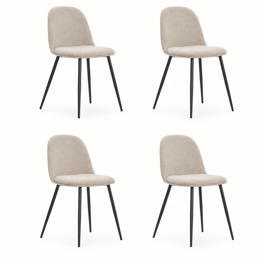 Lot de 4 chaises CASANOVA Livo beige