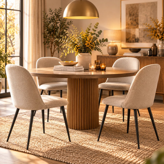Lot de 4 chaises CASANOVA Livo beige